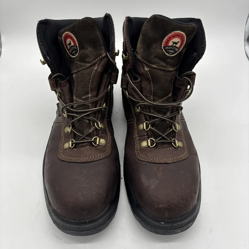 Mens Red Wing Irish Setter 83608 Ely Brn Leather Steel Toe Work Boots Sz 11 D